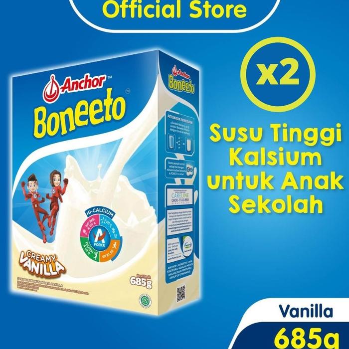 Gambar ➤➪✼✰ Boneeto Susu Bubuk Anak Sekolah Creamy Vanilla 2 x 685g - dari Maulina Store1 undefined Tokopedia
