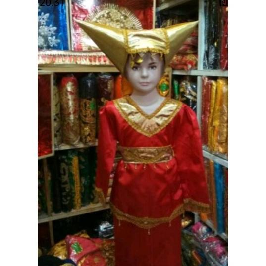 Gambar Baju pakaian Anak Perempuan cewek adat padang Minang - Hitam, SD 1-3 + tanduk dari Gemilang Jaya21 undefined Tokopedia