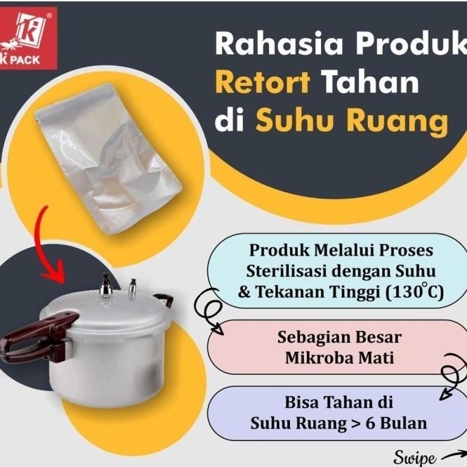 Jual Kpack Retort Bag Pack 100pcs Kantong Presto Kemasan Alu Retot ...