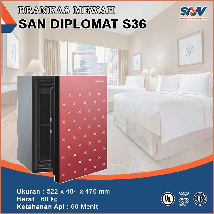Gambar Brankas Touchscreen Mewah, Brankas Uang Murah SAN Diplomat - S36 dari IBAD OFFICE SUPPLIES undefined Tokopedia