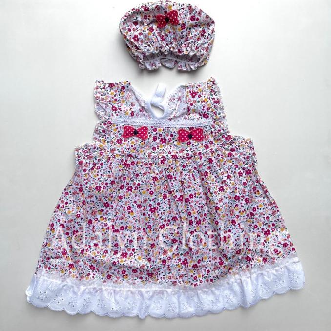 Gambar Murah Adalyn Clothing - Gratis Topi! Dress Bayi Perempuan 0 - 12 Bulan - topi dari fajarputra2 undefined Tokopedia