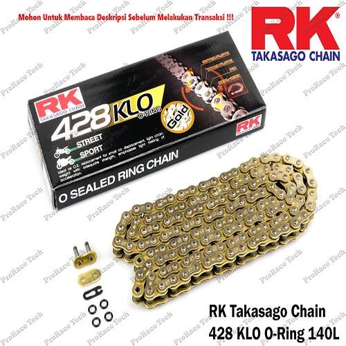 Gambar Rantai RK J Chain 428 KLO Oring Ninja150R/R15/CRF150/KLX 150/ MT15 - 140L Full Gold dari ProRace Tech undefined Tokopedia