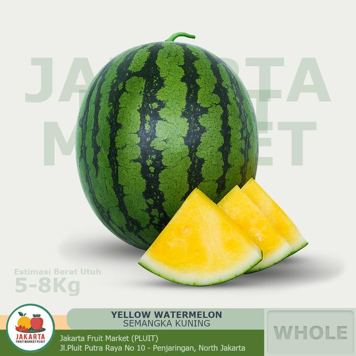 Gambar (BUAH) SEMANGKA KUNING SUPER SWEET UTUH (5 - 7 KG) - Potong 1-1.5Kg dari JAKARTA FRUIT MARKET undefined 4 Tokopedia