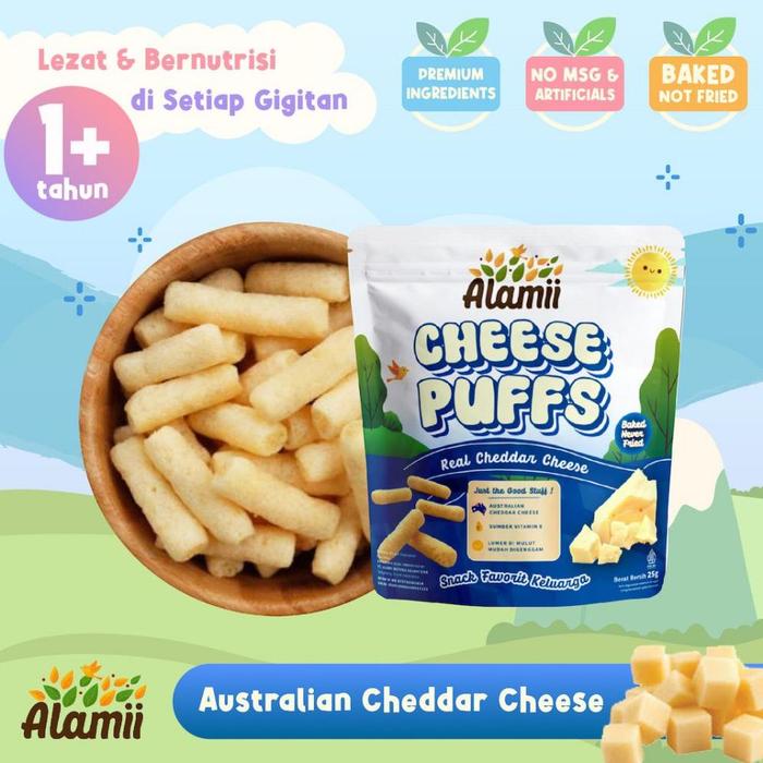 Gambar MURAH ALAMII PUFFS, SNACK SEHAT UNTUK ANAK SNACK MPASI / SNACK BAYI / - Alamii Chesee dari terbaikshopp undefined Tokopedia