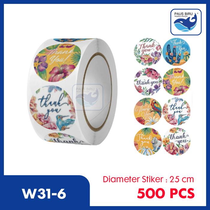 Gambar Sticker Thankyou COD 500 pcs Stiker Terima kasih warna self adhesive - W31-6 dari Paus Biru Indonesia undefined Tokopedia