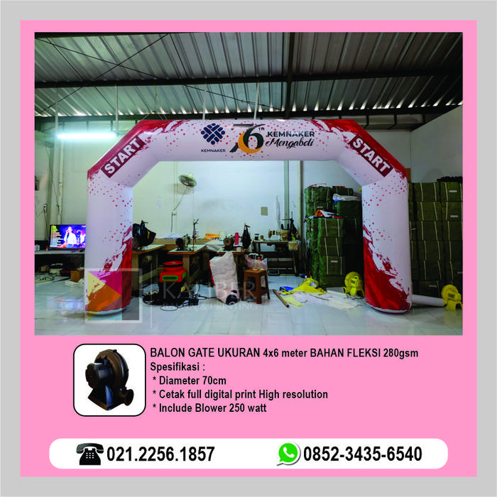 Gambar Balon gate gapura start finish ukuran 4x6 Meter - Fleksi 280 dari Kaliber Media undefined Tokopedia