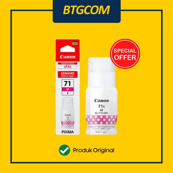 Gambar TINTA PRINTER CANON GI-71 SMALL/71S ORIGINAL G1020/G2020/G3020/G3060 - Magenta dari btgcom undefined Tokopedia