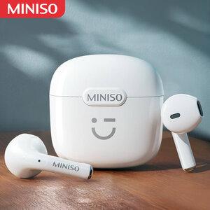 Gambar Original MINISO M06 Wireless Bluetooth Earphone V5.3 Stereo Headphone - Putih dari Lenovo ThinkPlus Store undefined Tokopedia