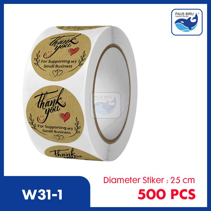 Gambar Sticker Thankyou COD 500 pcs Stiker Terima kasih warna self adhesive - W31-1 dari Paus Biru Indonesia undefined Tokopedia
