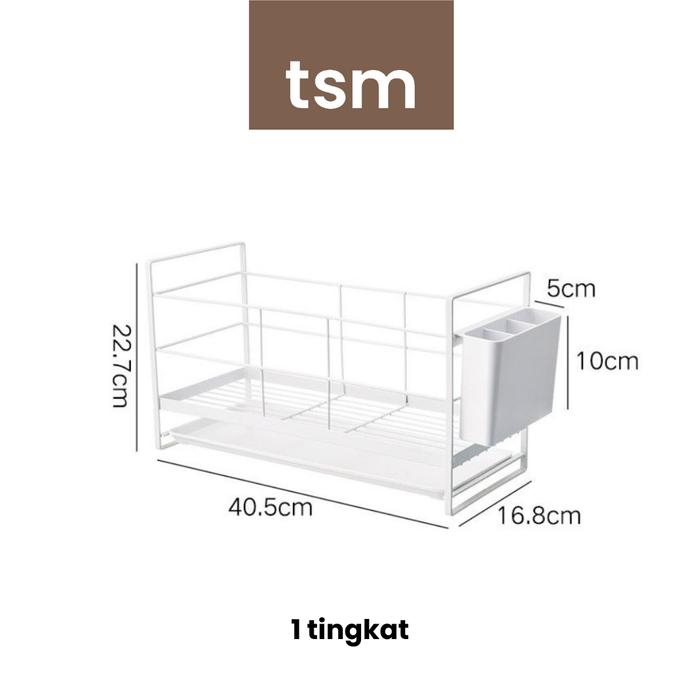 Gambar TSM Rak Piring Bertingkat Nordic Style Stainless | Rak Wastafel - 1 Tingkat dari thesmallmerchant undefined Tokopedia