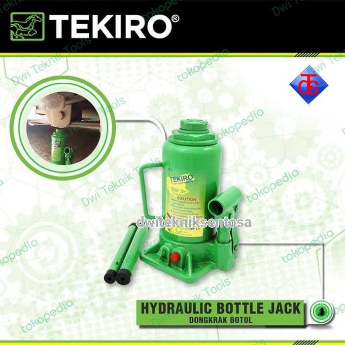 Gambar HYDRAULIC BOTTLE JACK/DONGKRAK BOTOL TEKIRO - Hijau, 30 ton dari Dwi Teknik Tools undefined Tokopedia