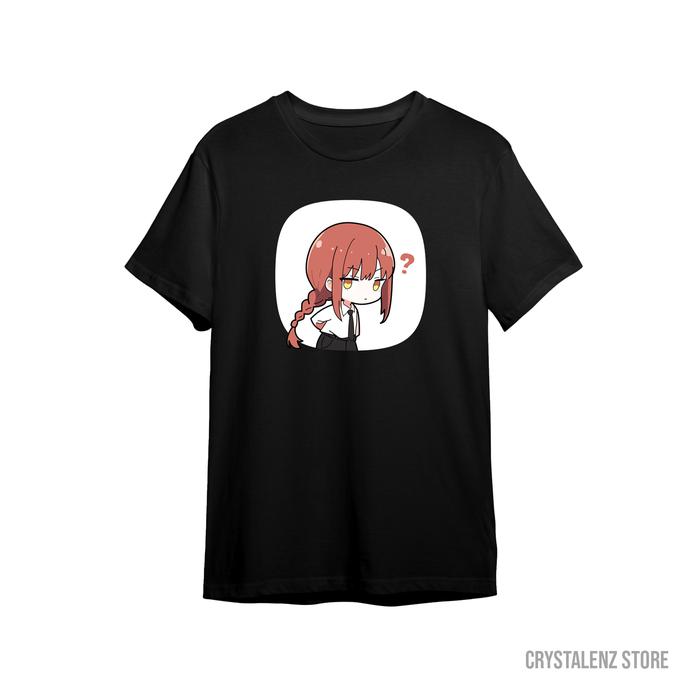 Gambar Kaos Anime Chainshaw Man - Makima Chibi Tanda Tanya - Hitam, S dari Crystalenz undefined 2 Tokopedia