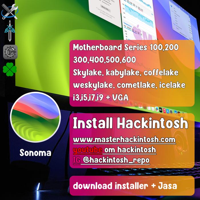 Gambar Hackintosh installer plush Ssdt/Dsdt path intel Opencore bootloader PC - Sonoma dwlnd dari Support Install undefined Tokopedia