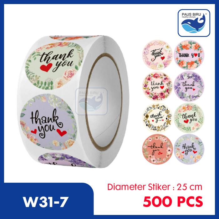 Gambar Sticker Thankyou COD 500 pcs Stiker Terima kasih warna self adhesive - W31-7 dari Paus Biru Indonesia undefined Tokopedia