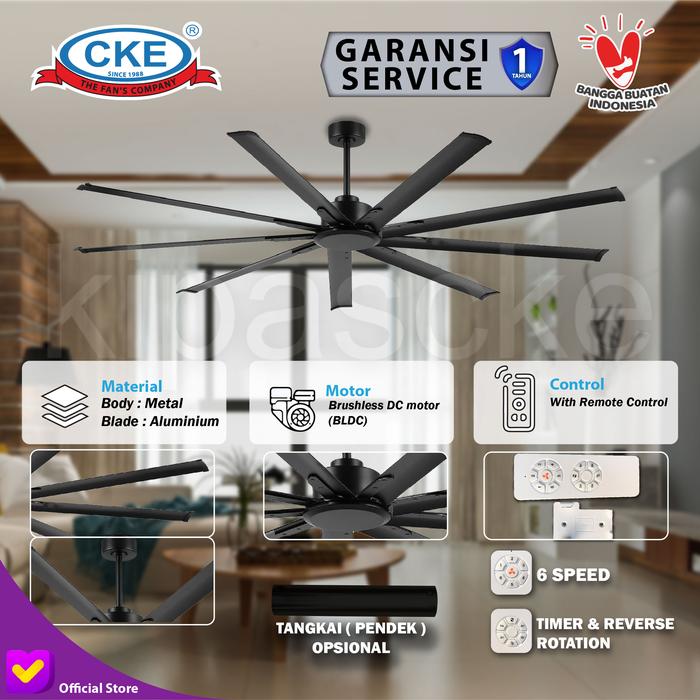 Gambar Kipas Angin Plafon Gantung Modern 72 Inch 9 Blade Ceiling Fan Dekorasi - Hitam / Black dari Kipas Online CKE undefined Tokopedia