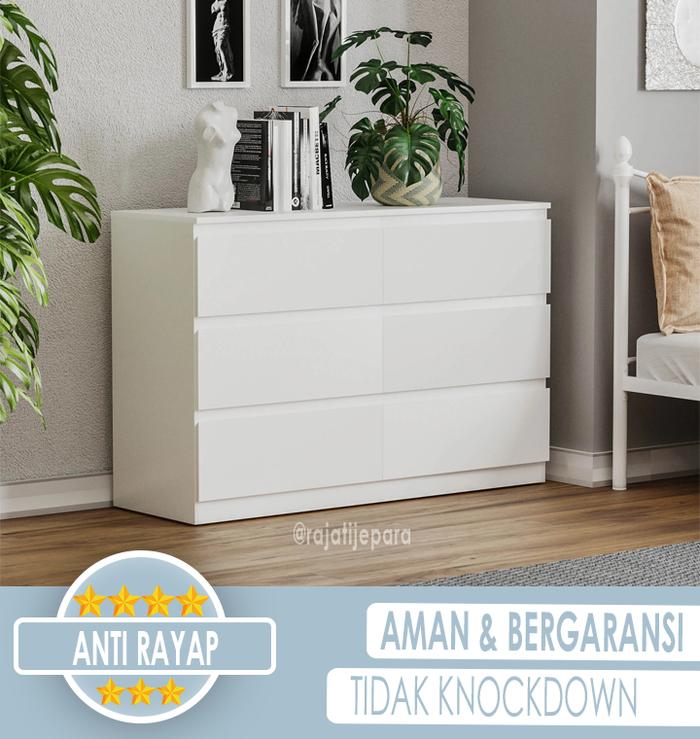 Gambar Meja Nakas Minimalis Nakas Lemari Laci Drawer Meja Kamar Tidur - Putih dari rajatijepara undefined Tokopedia