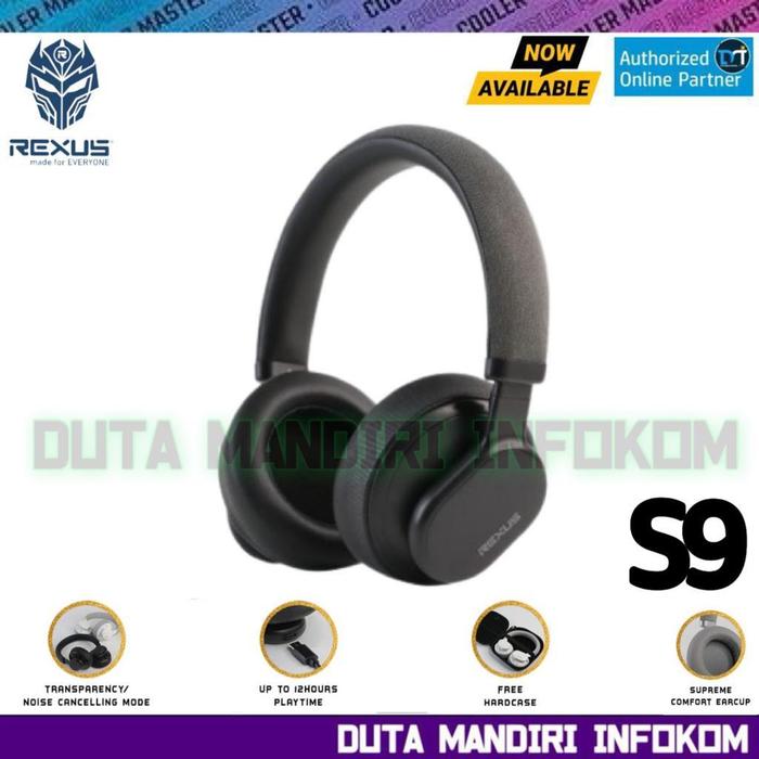 Gambar Rexus S9 I S9 PRO - Wireless Bluetooth Gaming Headset - S9 Black  dari Duta Mandiri Infokom undefined Tokopedia