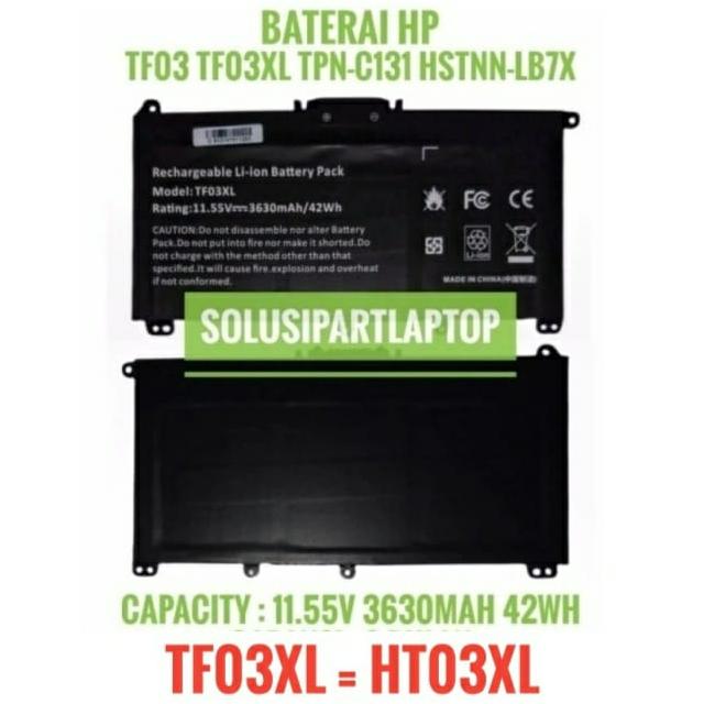 Promo O.r.ig.in.al Baterai Hp Tf03xl Ht03xl 920046-421 Hstnn-lb7x