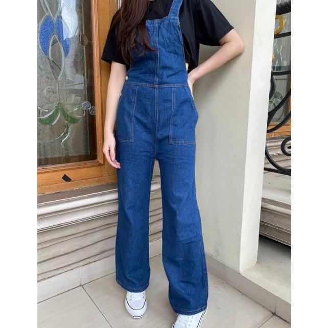 Gambar Jumpsuit Baju Kodok Jeans Wanita X65 - XS dari berkah larise undefined Tokopedia