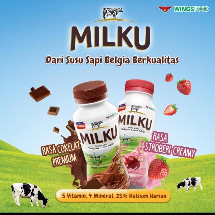 Gambar Milku susu UHT 200ml - karton @12 botol - Strawberi dari Kyto_shop undefined Tokopedia