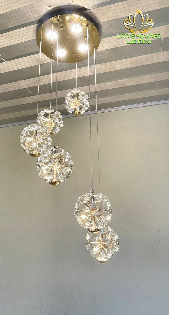 Promo LAMPU GANTUNG VOID KRISTAL MINIMALIS MODERN TYPE LG5004 - 6 HEAD ...