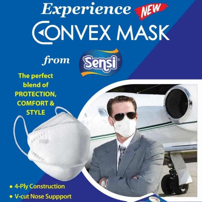 Gambar masker convex sensi earloop 4 ply isi 20 pcs dari Surabaya Game Store undefined Tokopedia
