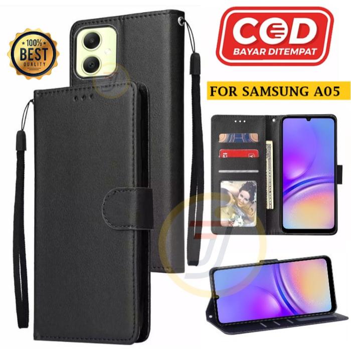 Gambar Flip Case Samsung Galaxy A05 Case Kulit Casing Dompet HP Premium - Hitam dari Java Acc Store undefined Tokopedia