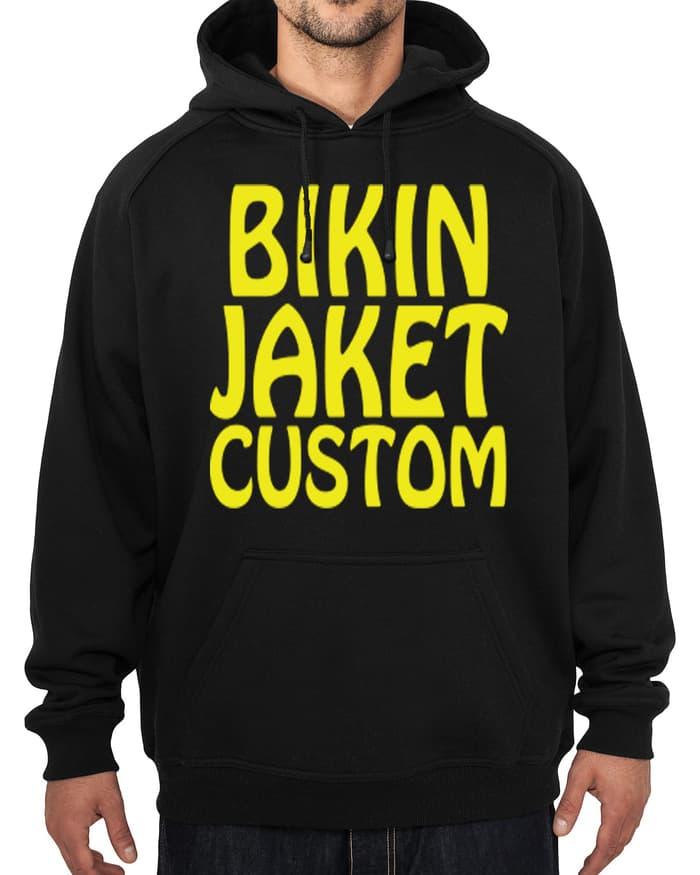 Jual Sablon Custom Jaket Sweater Hoodie Desain Belakang Logo