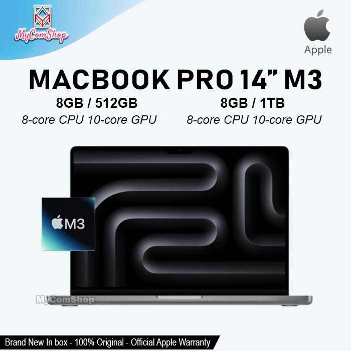 Gambar APPLE MACBOOK PRO 2023 M3 14-INCH 8-CORE 10-CORE 8GB RAM - 512GB, SPACE GREY dari MYCOMSHOP undefined Tokopedia