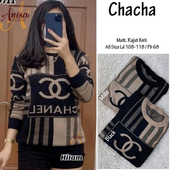Gambar atasan wanita rajut fashion - Hitam, Oversize dari rajutfashion8899 undefined Tokopedia
