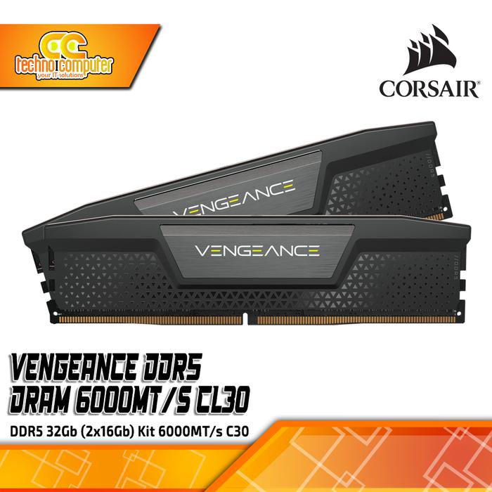 Gambar RAM CORSAIR VENGEANCE 32GB (2x16GB) Kit DDR5 6000MHz CL30 dari Techno Computer Bali undefined Tokopedia