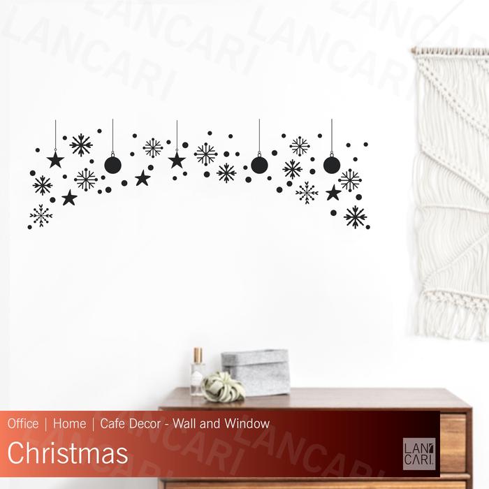 Gambar Dekorasi Kaca Natal Merry Christmas Snow Cafe Resto Coffee Shop Banner - Banner, SMALL dari LANCARI ID undefined Tokopedia