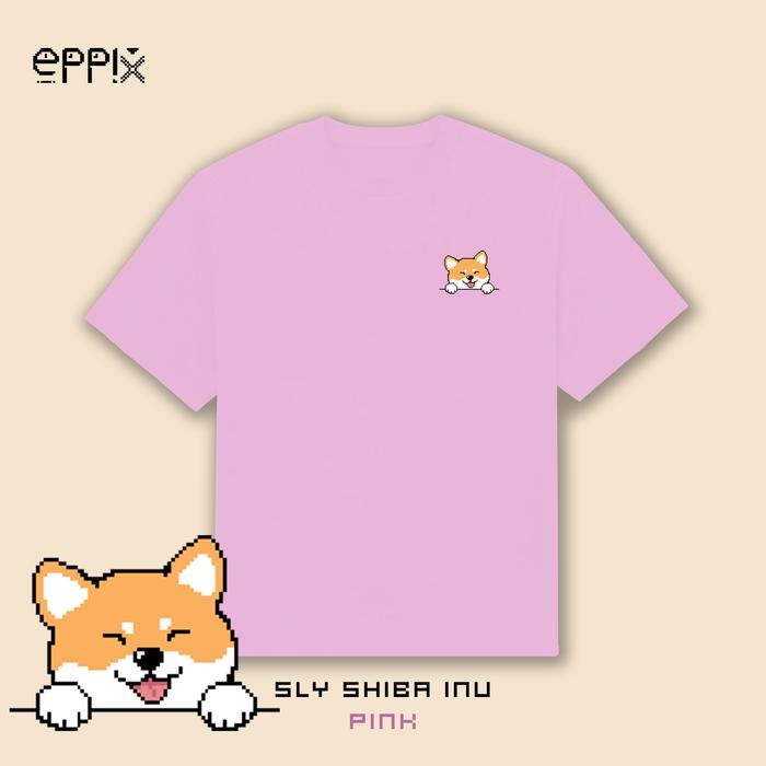Gambar kaos pria wanita gambar anjing shiba inu pixel - Pink, S dari eppix_id undefined Tokopedia