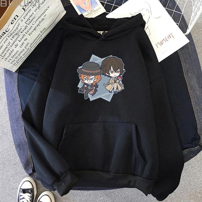 Jual Dazai Osamu Hoodie Nakahara Anime Bungo Stray dogs Hitam, M