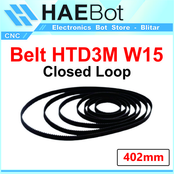 Gambar [HAEBOT] Belt HTD3M Closed loop 15mm Closed Loop W15 CNC 3D Printer - 402mm dari HAEBOT - Solusi Kebutuhan CNC undefined Tokopedia