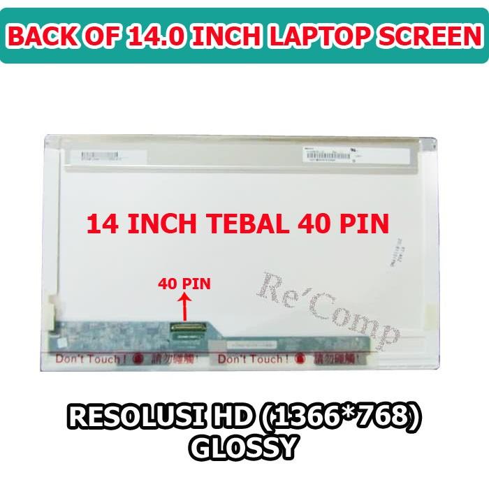 Gambar LCD LED Laptop Acer ASPIRE 4738Z 14 Inch Tebal 40 Pin dari Re'Comp undefined Tokopedia