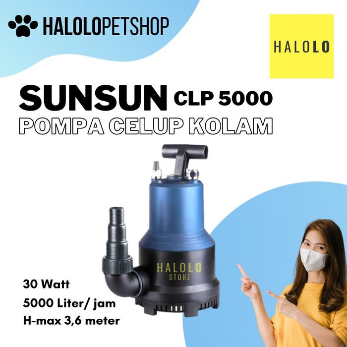 Gambar Pompa Kolam SUNSUN GRECH CLP 10000 Liter Perjam Pompa Celup Hemat Daya - Grech CLP 5000 dari Halolo Store undefined Tokopedia