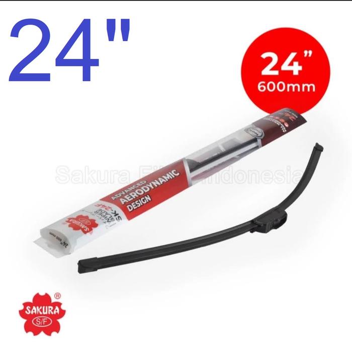 Gambar Wiper Blade 14 16 18 20 21 22 24 26 SAKURA Aerodynamic frameless karet - 24 inci dari Warung KoLong 542 undefined Tokopedia