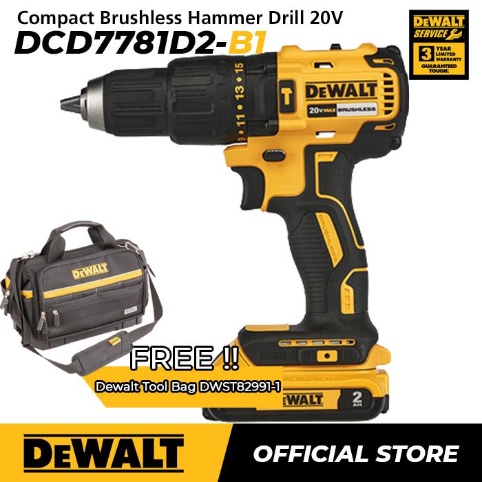 Gambar Dewalt Brushless Impact Drill / Bor Impact Baterai 20Volt DCD7781D2 - + DWST82991-1 dari Dewalt ID undefined Tokopedia