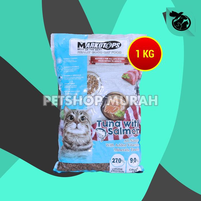 Gambar Makanan Kucing Markotops Repacking 1kg Markotop Cat Food Dry non Bolt - Tuna 800g dari CV PERMATA SAHABAT MAJU undefined 4 Tokopedia