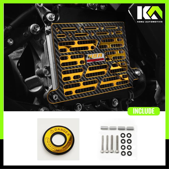 Gambar Cover Radiator Yamaha NMAX New Old Aerox Lexi Cypher Carbon - GOLD, AEROX / LEXI dari Konu automotive undefined Tokopedia