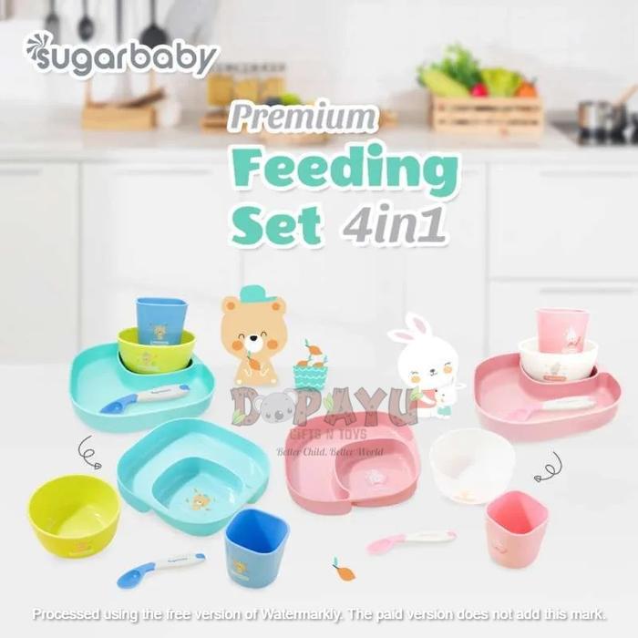 Gambar Set Tempat Makan Minum Bayi Sugar Baby Premium Feeding Set ISI 4 PFS41 dari DOPAYUTOYS undefined Tokopedia
