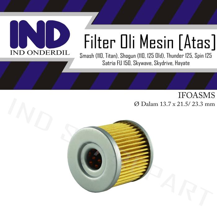 Gambar Filter-Saringan Oli Mesin Atas Smash-Titan/Shogun 110 Kebo-New-125 Old dari IND Onderdil undefined Tokopedia