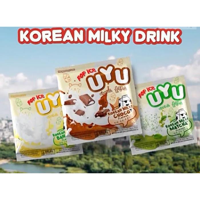 Gambar Pop Ice Uyu Korean Milky Drink Sachet 20gram - Cheese Orange dari zigzagmart undefined Tokopedia