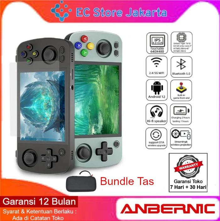 Gambar ANBERNIC RG405M Handheld Retro Game Player Android System Portable - Black + Tas, SD Card 128GB dari EC Store Jakarta undefined Tokopedia