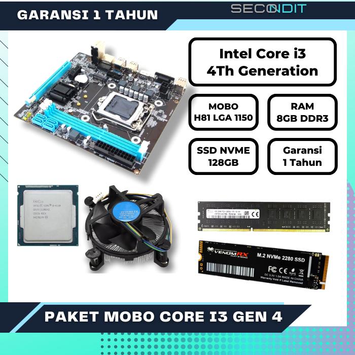 H81 Motherboard Intel I3 4th Generation Processor With Motherboard
