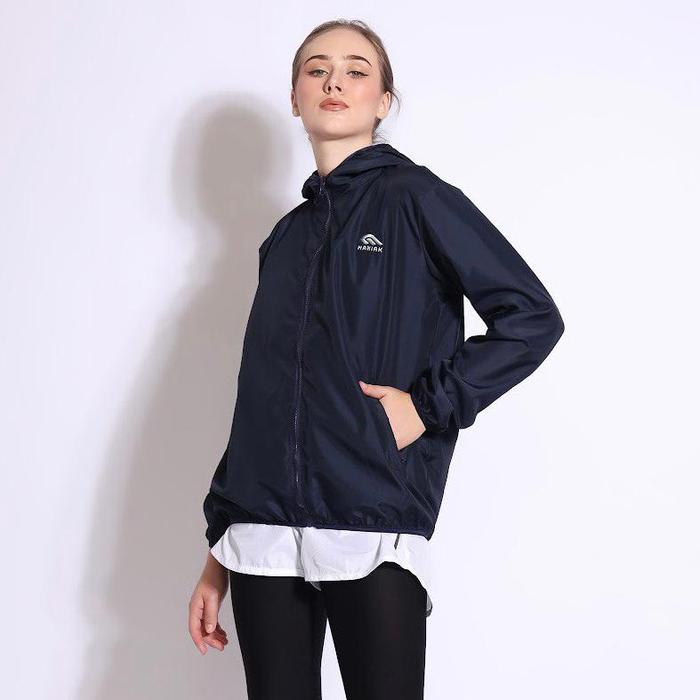Gambar Dhamis- MANIAK Jaket Olahraga Parasut Pria Wanita Running Lari Gym - Navy, L dari Dhamis Shop undefined Tokopedia
