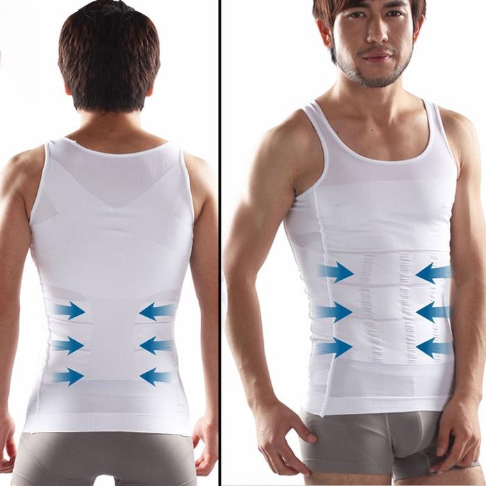 Gambar Pakaian Pelangsing Pria / Slim and fit for man Slimming shirt - Putih, M dari Prima Supplier undefined Tokopedia
