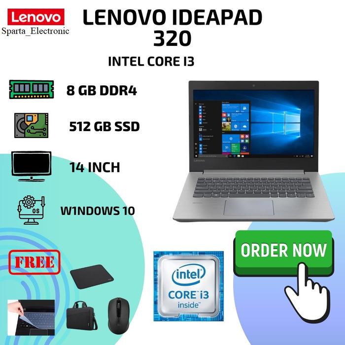 Jual LENOVO IDEAPAD 320 CORE i3 /RAM 8GB /512 SSD/WIN 10 14