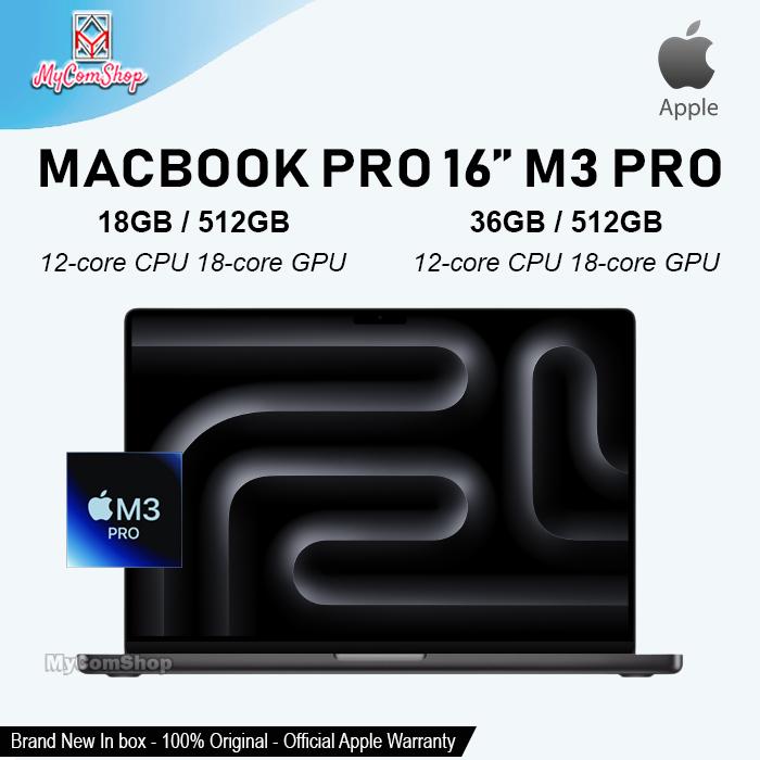 Jual APPLE MACBOOK PRO 2023 M3 PRO 16-INCH 12-CORE CPU 18-CORE GPU